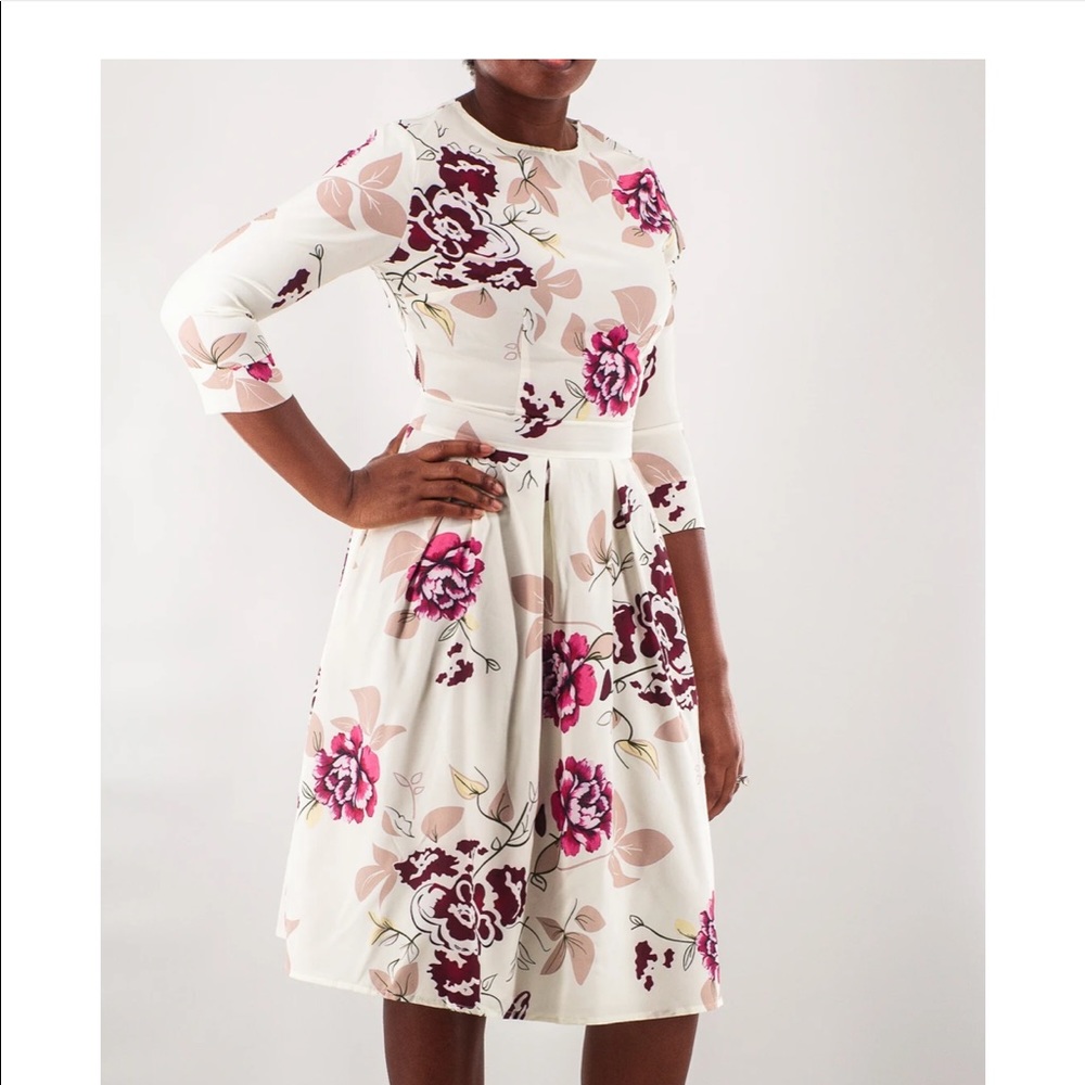 Blossoming Beauty Floral Flare Dress